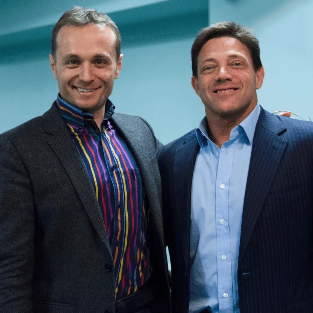 Andy Szekely with an international guest